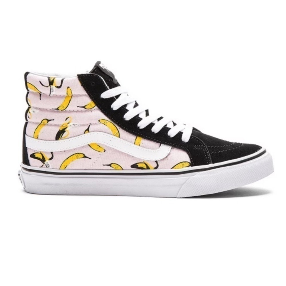 Vans Sk-8 high bananas ballerina pink white shoes sneakers Sz 9 womens/7.5 men